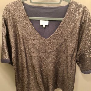 Anthropologie Sequin Top